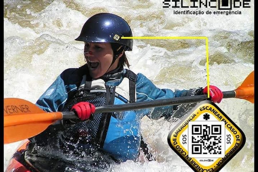 Qr Stiker SOS emergencia para deporte de riesgo y aventuras